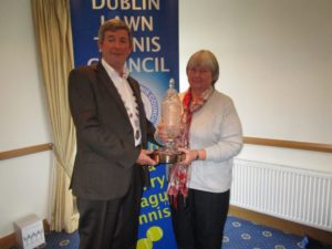 Muriel Bolton Award Recipient 2017, Ruth Potterton, with Harry McCarthy, President, DLTC